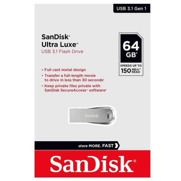 SanDisk Ultra Luxe - Pendrive 64 Gt USB 3.1 150 Mt/s