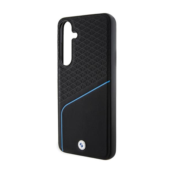 BMW Signature Læder Textured & Line MagSafe - Samsung Galaxy S24 etui (sort)