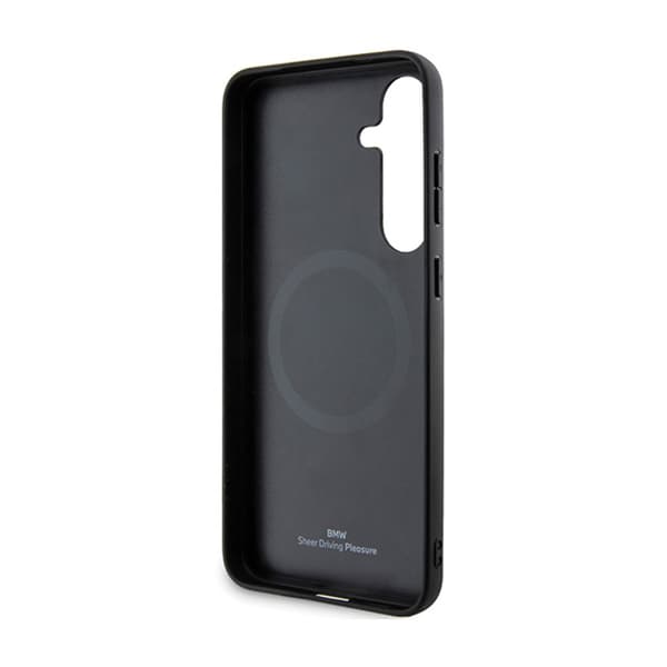 BMW Signature Læder Textured & Line MagSafe - Samsung Galaxy S24 etui (sort)