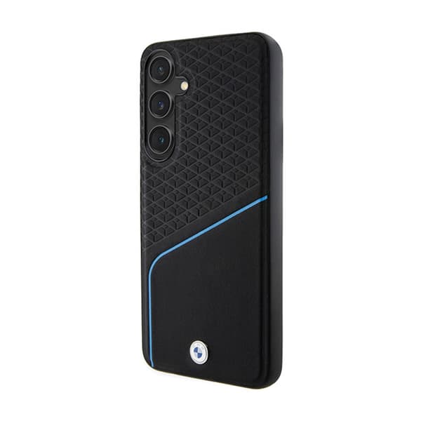 BMW Signature Læder Textured & Line MagSafe - Samsung Galaxy S24 etui (sort)