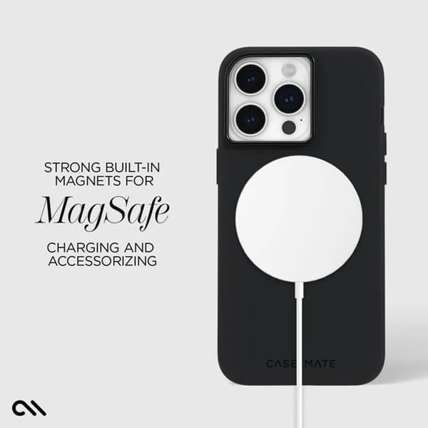 Case-Mate Silikone MagSafe - iPhone 15 Pro Max etui (sort)