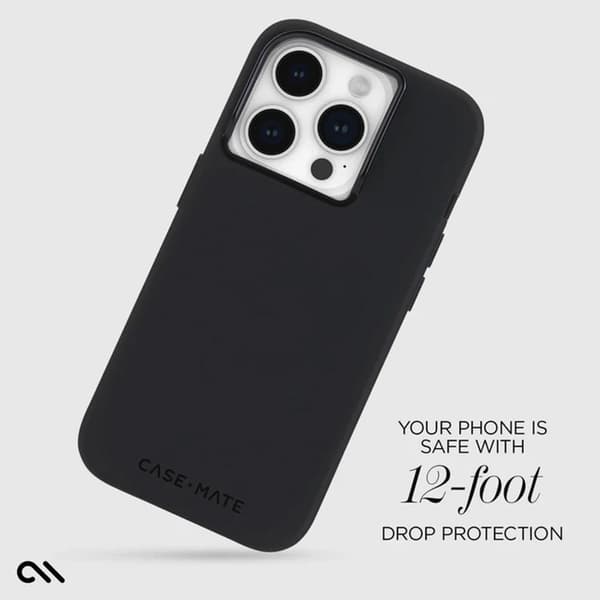 Case-Mate Silikone MagSafe - iPhone 15 Pro Max etui (sort)