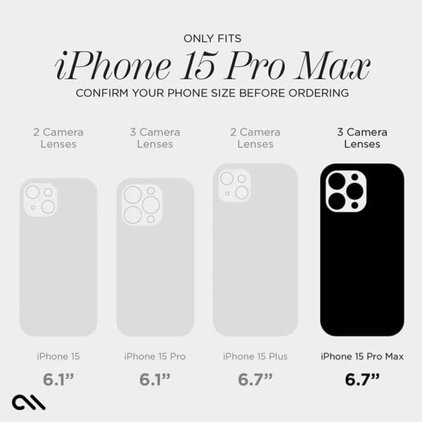 Case-Mate Silikone MagSafe - iPhone 15 Pro Max etui (sort)