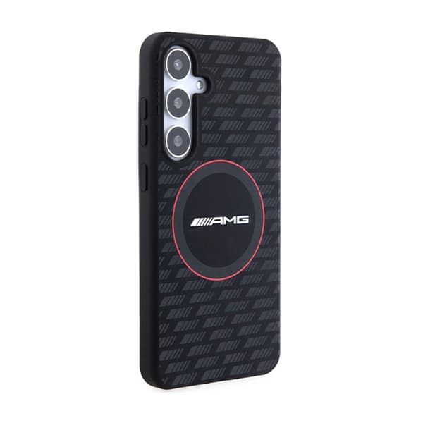 AMG Silikone Carbon Pattern MagSafe - Samsung Galaxy S24+ etui (sort)