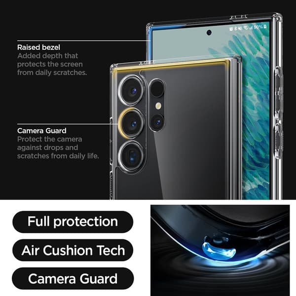 Spigen Ultra Hybrid - Etui til Samsung Galaxy S24 Ultra (gennemsigtig)