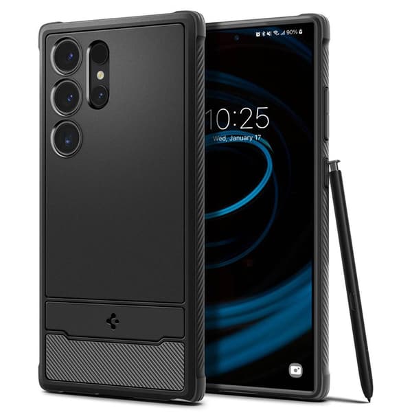 Spigen Rugged Armor - Etui til Samsung Galaxy S24 Ultra (mat sort)
