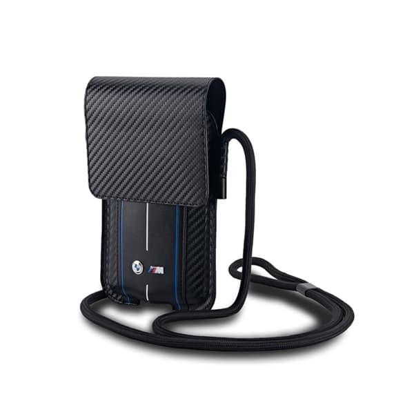 BMW Carbon Blue Stripes tegnebogstaske - Telefontaske (sort)