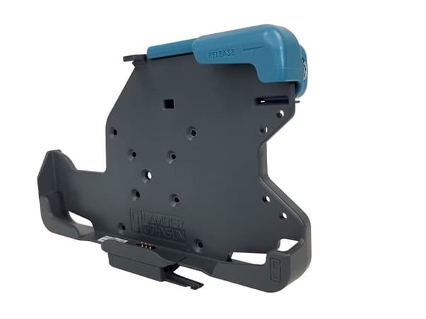 Gamber-Johnson - Ladeholder + bilstrømadapter - for Samsung Galaxy Tab Active2, Tab Active3 Sort, Blå