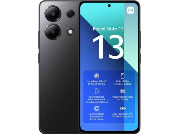 Xiaomi Redmi Note 13 - 4G smarttelefon - dobbelt-SIM - RAM 8 GB / Internminne 256 GB - microSD slot - OLED-display - 6.67" - 2400 x 1080 piksler (120
