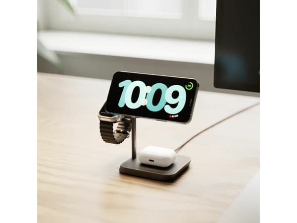 ZENS Office Charger Pro 3, Innendørs, AC, Trådløs lading, 1,5 m, Sort