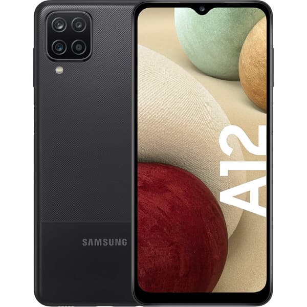 Galaxy A12 Black 64 GB Klass A (refurbished) Svart