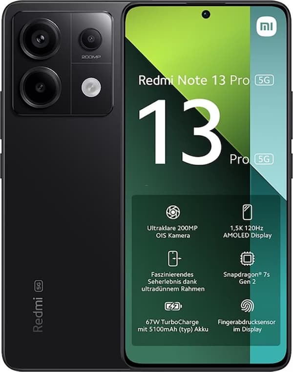 Xiaomi Redmi Note 13 Pro 5G - Dual Sim 8/256GB - Midnight Black