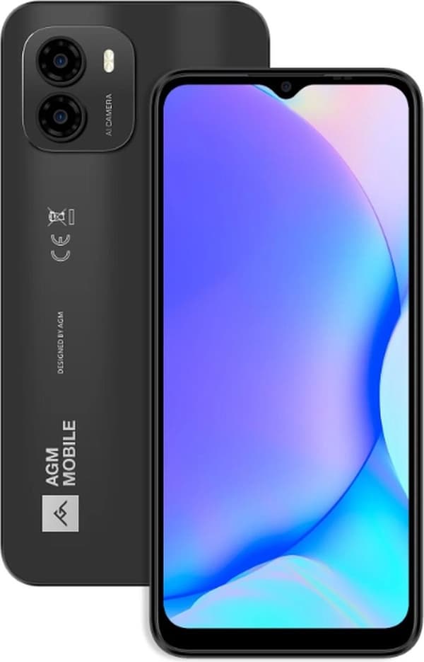 AGM-mobiler - NOTE N1 4G Smartphone 128GB - Android 13 - 50MP - Mörkgrå