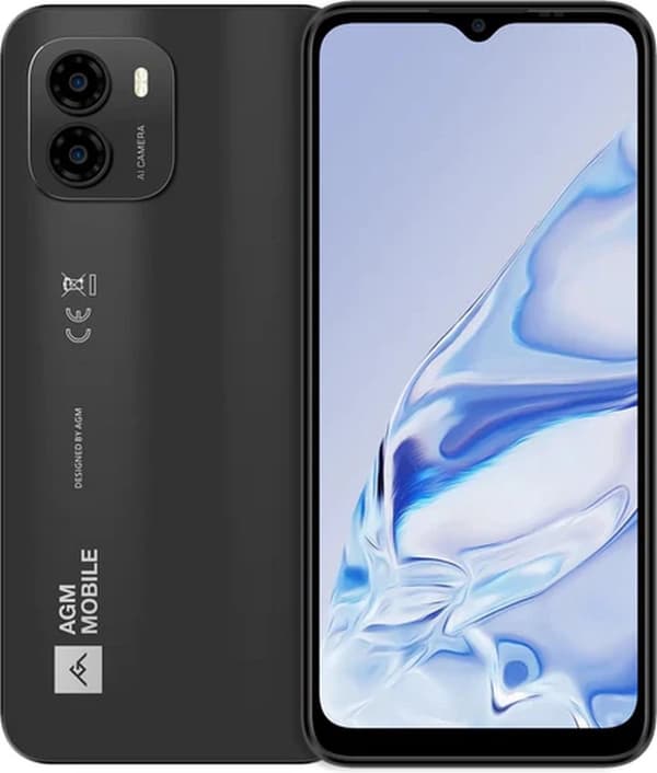 AGM-mobiler - NOTE N1 4G Smartphone 128GB - Android 13 - 50MP - Mörkgrå Svart
