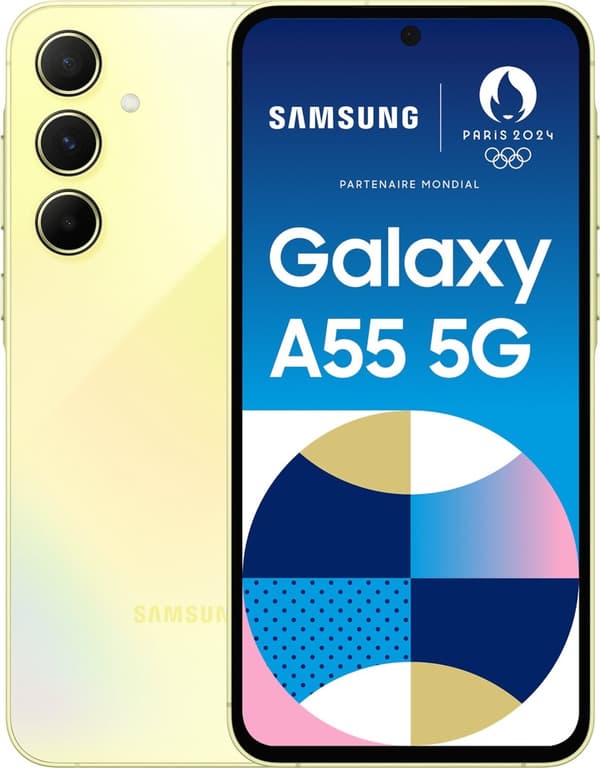 Samsung Galaxy A55 5G - 256GB - Fantastisk citron