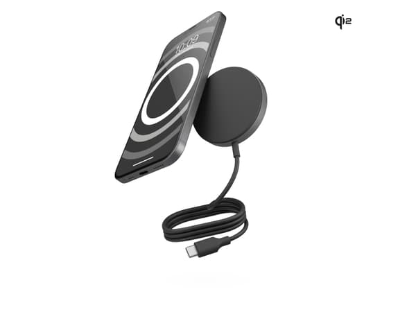 ZENS Pro 1 - Trådlös laddningsplatta - 15 Watt (magnetisk) - på kabel: USB-C - svart