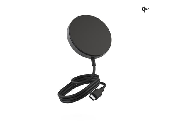 ZENS Pro 1 - Trådlös laddningsplatta - 15 Watt (magnetisk) - på kabel: USB-C - svart