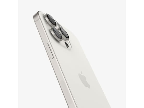 Spigen Optik Pro EZ Fit, Apple, iPhone 15 Pro Max, Transparent, Vit, 2 styck