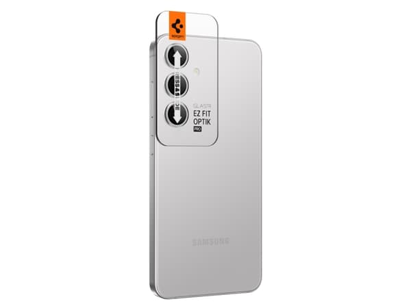 Spigen GLAS.tR EZ Fit Optik Pro, Samsung, Galaxy S24 Plus (2024), Pudotuksenkestävä, Naarmuuntumaton, Harmaa, Läpinäkyvä, 2 kpl