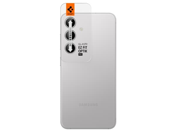 Spigen GLAS.tR EZ Fit Optik Pro, Samsung, Galaxy S24 Plus (2024), Pudotuksenkestävä, Naarmuuntumaton, Harmaa, Läpinäkyvä, 2 kpl