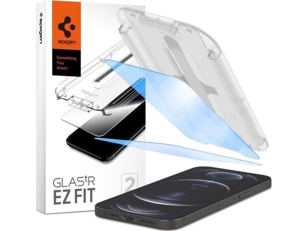 Spigen AGL03389, Apple, iPhone 13 / iPhone 13 Pro, Smutsavvisande, Oljetålig, Transparent, 2 styck