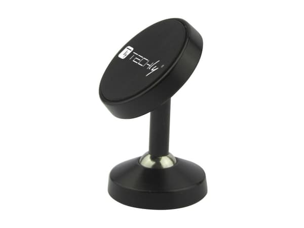 TECHly - Magnethållare för mobiltelefon, surfplatta - with adhesive base - svart