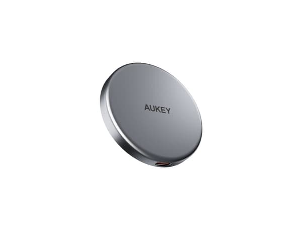AUKEY MagFusion Aura Magnetic 15W, Innendørs, USB, Trådløs lading, Sølv