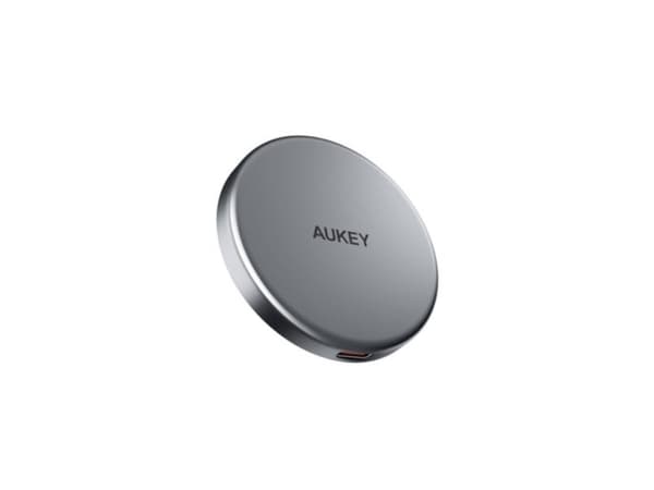 AUKEY MagFusion Aura Magnetic 15W, Innendørs, USB, Trådløs lading, Sølv Sølv