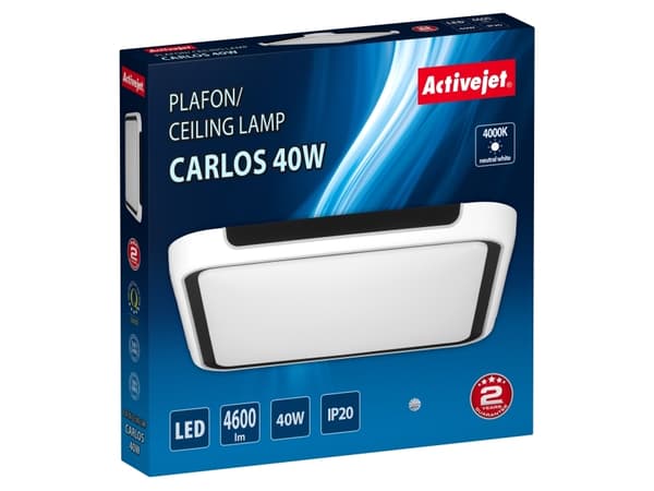 Activejet AJE-CARLOS 40W, 36 ampuller, LED, Ikke-utskiftbare pærer, 4000 K, 5000 lm, IP20