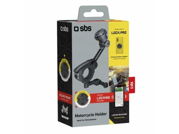 SBS Motorcycle Mount Lock Pro etukiinnike (sovittimen kanssa)