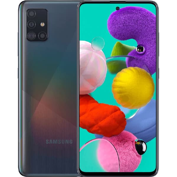 Galaxy A51 Prism Crush Black 64 GB Klass B (refurbished) Svart