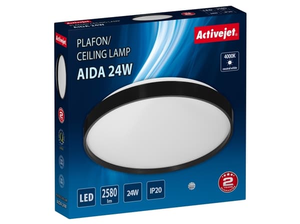Activejet AJE-AIDA 24W, 78 ampuller, LED, Ikke-utskiftbare pærer, 4000 K, 2580 lm, IP20