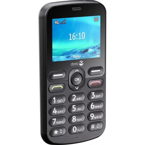 Doro 1881 4G -basistelefon, sort