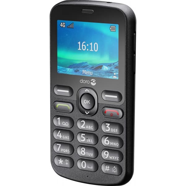 Doro 1881 4G -basistelefon, sort