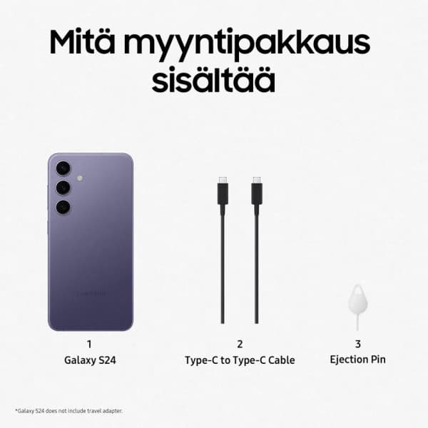 Samsung Galaxy S24 5G-telefon, 256/8 GB, Cobalt Violet