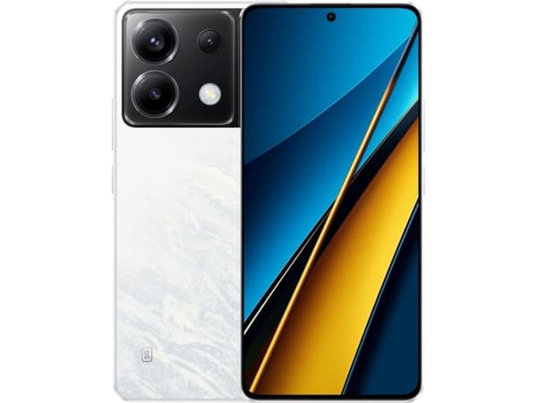POCO X6, 16,9 cm (6.67"), 2712 x 1220 pixlar, 8 GB, 256 GB, 64 MP, Vit Vit