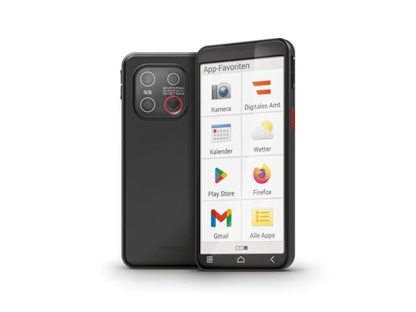 emporia SMART.6lite - 4G smarttelefon - RAM 6 GB / Internminne 128 GB - microSD slot - LCD-display - 5.45" - 1440 x 720 piksler - 3x bakkamera 13 MP,
