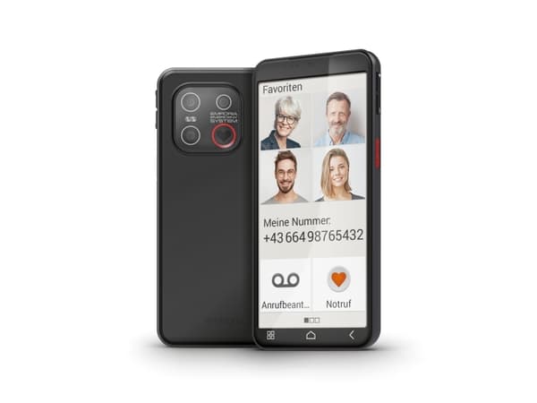 emporia SMART.6lite - 4G smarttelefon - RAM 6 GB / Internminne 128 GB - microSD slot - LCD-display - 5.45" - 1440 x 720 piksler - 3x bakkamera 13 MP,