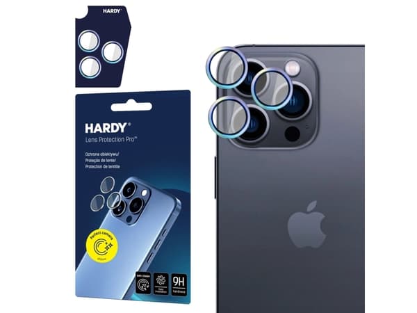 3MK HARDY Lens Protection Pro, Apple, Apple iPhone 15 Pro Max, Ridseresistent, Splintfri, läpinäkyvä, 1 stk, 1 stk