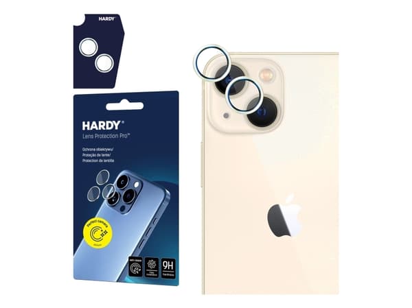 3MK HARDY Lens Protection Pro, Apple, iPhone 15 / 15 Plus, Ridseresistent, Splintfri, läpinäkyvä, Gul, 1 stk, 1 stk