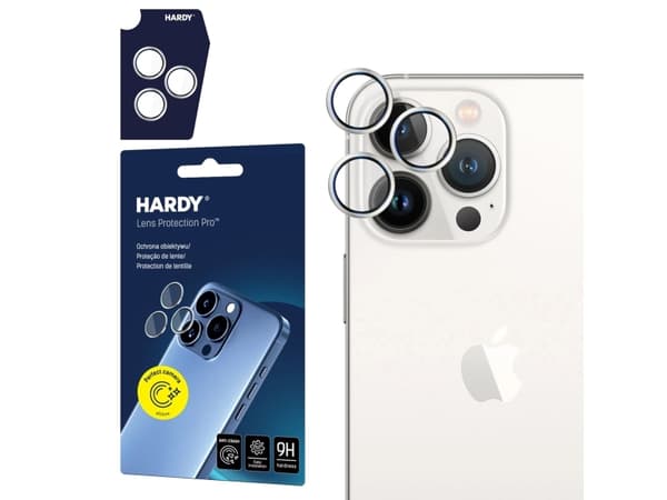 3MK HARDY Lens Protection Pro, Apple, iPhone 13 Pro Max, iPhone 13 Pro, Ripebestandig, Knusesikker, Gjennomsiktig, 1 stykker