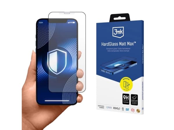 3MK HardGlass Matt Max, Apple, iPhone 11 Pro Max, iPhone XS Max, Slagbestandig, Ripebestandig, Gjennomsiktig, 1 stykker