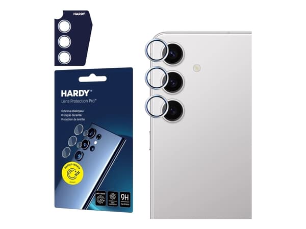 3MK HARDY Lens Protection Pro, Samsung, Samsung Galaxy S24, Reptålig, Splitterskyddad, Grå, Transparent, 1 styck