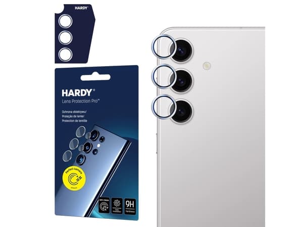3MK HARDY Lens Protection Pro, Samsung, Samsung Galaxy S24, Reptålig, Splitterskyddad, Grå, Transparent, 1 styck