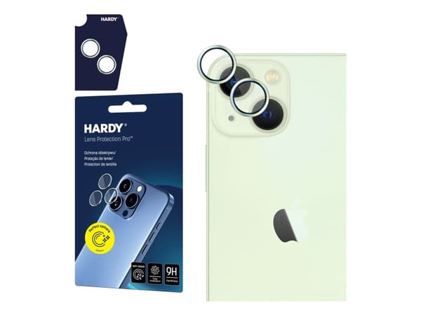 3MK HARDY Lens Protection Pro, iPhone, iPhone 15 Plus, iPhone 15, Reptålig, Splitterskyddad, Grön, Transparent, 1 styck