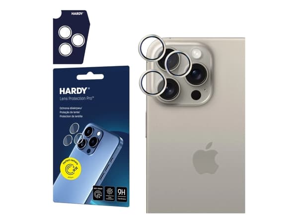 3MK HARDY Lens Protection Pro, Apple, Apple iPhone 15 Pro, Ridseresistentti, Splintfri, Naturlig, läpinäkyvä, 1 stk, 1 stk