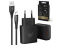Miniatyrbilde 1 av 2: Extralink Smart Life | USB type A til type C sett, 200 cm, svart + 12 W lader | Svart