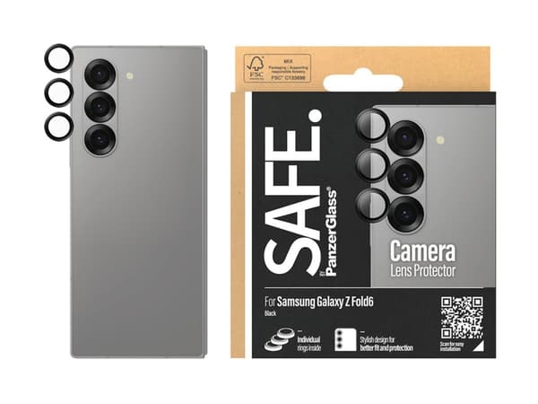 SAFE. by PanzerGlass - Linsebeskytter for mobiltelefon - svart - for Samsung Galaxy Z Fold6