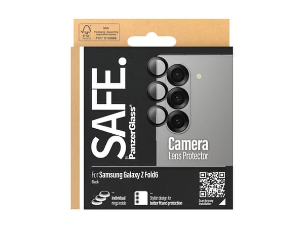 SAFE. by PanzerGlass - Linsebeskytter for mobiltelefon - svart - for Samsung Galaxy Z Fold6