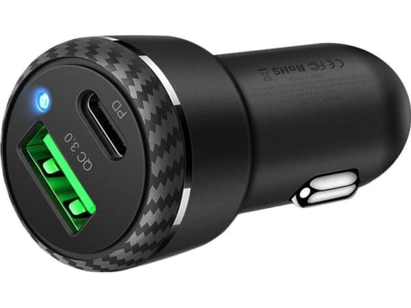 Mcdodo CC-5970 billader, USB + USB-C 38W (svart)